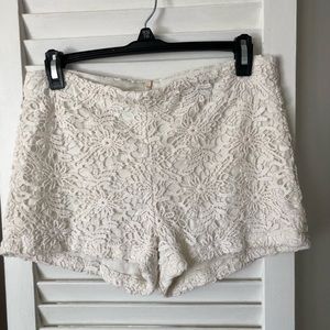 Monteau High Waisted Crochet Shorts, size medium